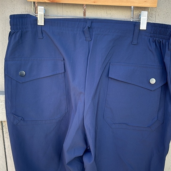 NWT Paskho Spotlight Minimalist Travel Pants Lightweight Drawstring Waist L Navy - Picture 9 of 9